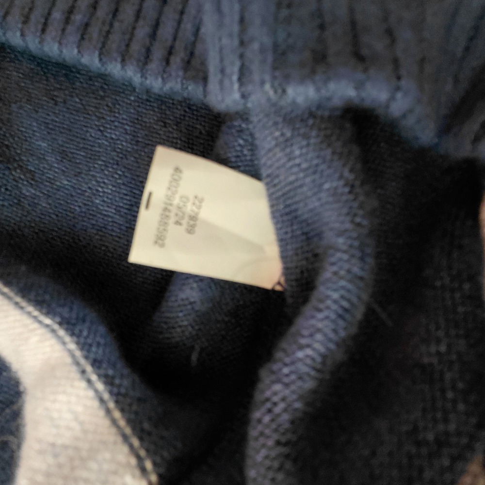 Sonoma Boat Neck Blue Stripe Sweater Pullover Women L Knit Long Sleeve Coastal - Picture 11 of 12